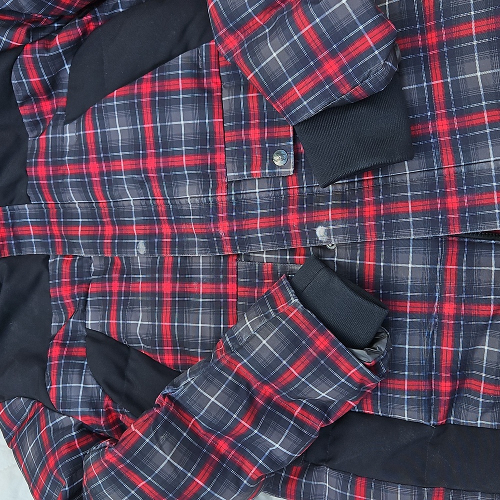 Kids XL plaid Hooded Down SPYDER jacket - Picture 6 of 10